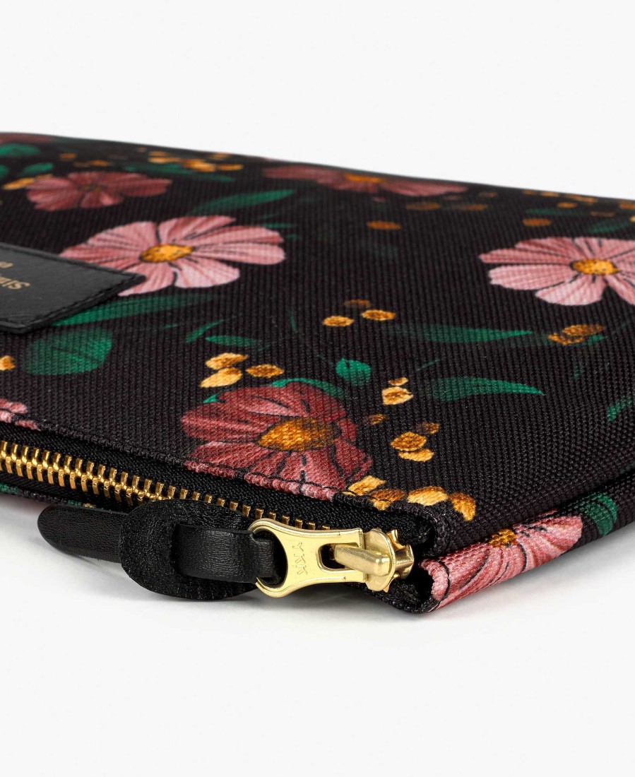 Sacs WOUF | Pochette Xl Fleurs Noires