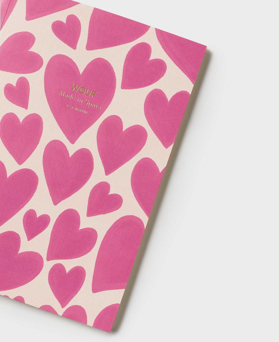 Accessoires WOUF | Carnet De Papier A5 Amour Rose