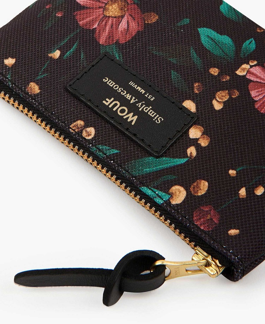 Accessoires WOUF | Petite Pochette Fleurs Noires