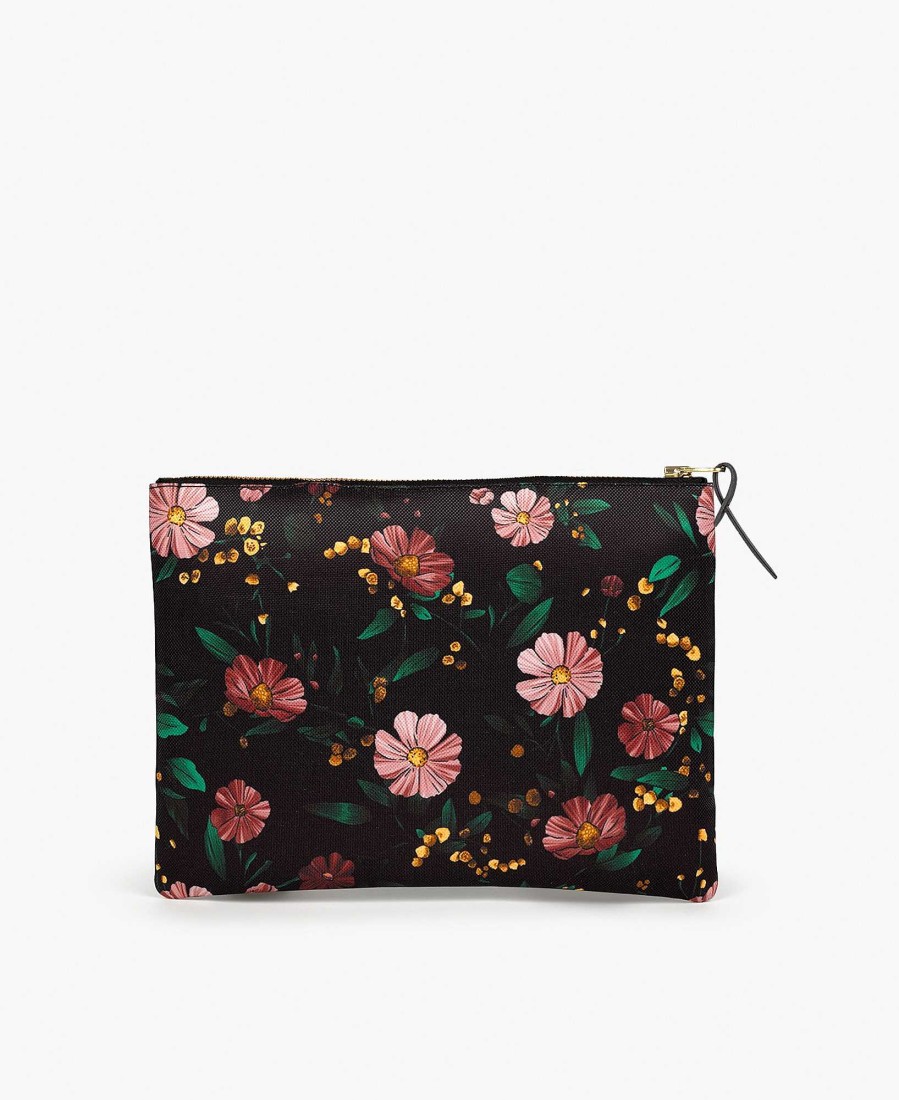 Sacs WOUF | Pochette Xl Fleurs Noires