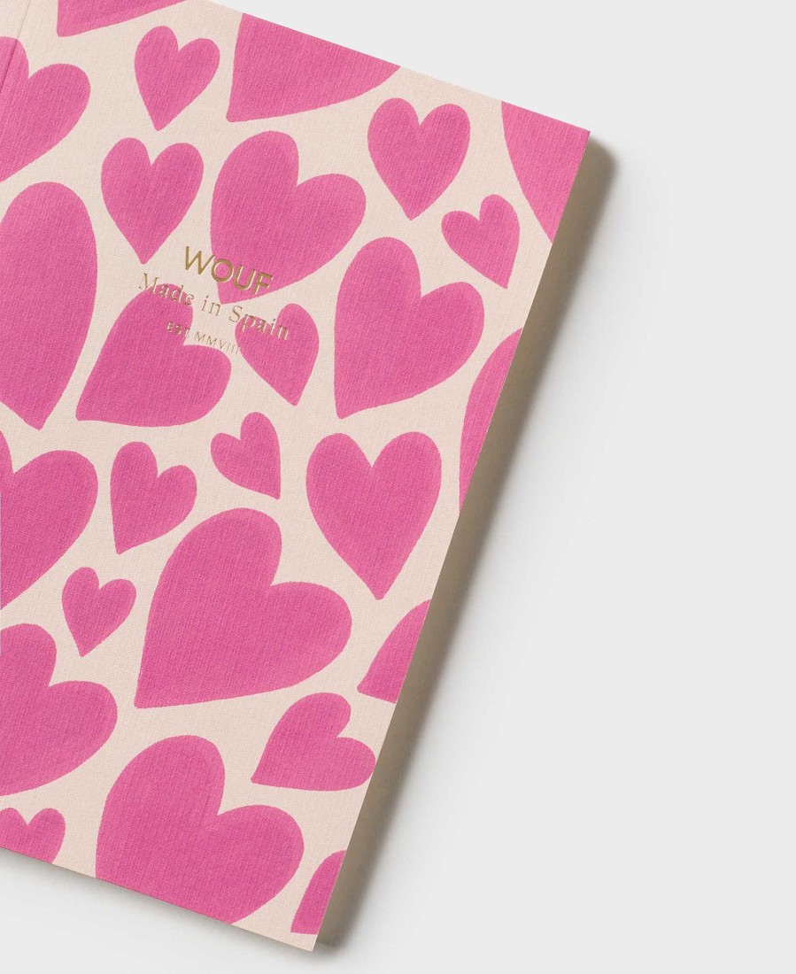 Accessoires WOUF | Cahier Papier A6 Amour Rose